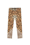 Let's Go Wild Lucy Brown & Gold Animal Leopard Print Leggings - Kids - Pineapple Clothing