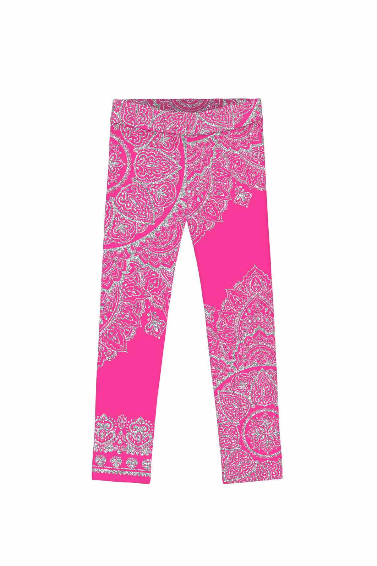 Lipstick Nirvana Lucy Pink Geometric Boho Print Trendy Leggings - Kids - Pineapple Clothing