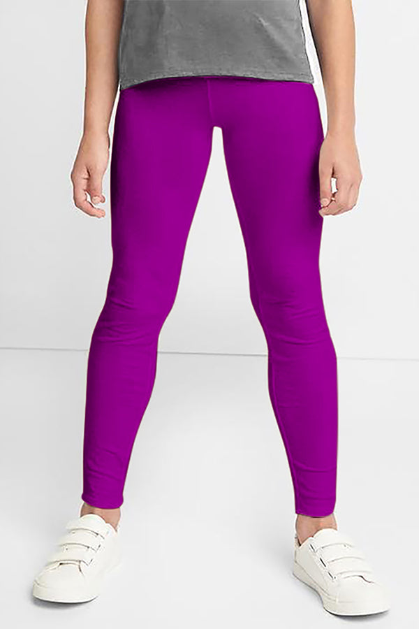 Magenta UV 50+ Lucy Purple Cute Stretchy Eco Leggings - Kids - Pineapple Clothing