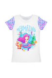 Making Waves Zoe Mermaid Print Cute Designer T-Shirt - Kids - Pineapple Clothing