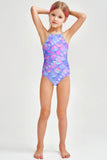 Making Waves Becky Purple Mermaid Print One-Piece Swimsuit - Girls - Pineapple Clothing