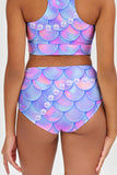 Making Waves Cara Purple High-Waist Hipster Bikini Bottom - Women - Pineapple Clothing