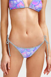 Making Waves Linda Purple Mermaid Print Side Tie Bikini Bottom - Women - Pineapple Clothing