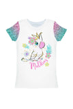 3 for $49! Maldives Zoe White Parrot Print Designer T-Shirt - Kids - Pineapple Clothing