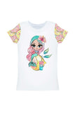 Marmalade Zoe White Mermaid Print Perfect Summer T-Shirt - Kids - Pineapple Clothing