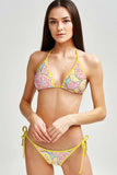 Marmalade Linda Pink Lemon Print String Side Tie Bikini Bottom - Women - Pineapple Clothing
