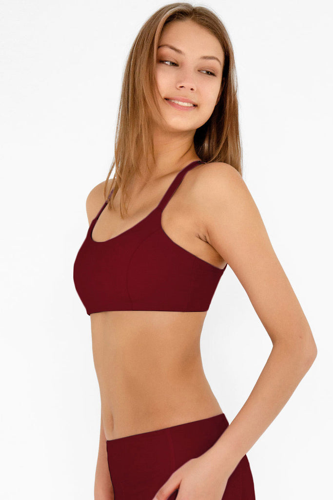 3 for $49! Dusty Pink Kelly Strappy Long Line Padded Sports Bra - Women -  Pineapple Clothing