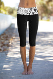 Me Enamoré Ellie Black & White Performance Yoga Capri Leggings - Women - Pineapple Clothing