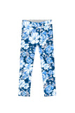 Memory Book Lucy Cute Blue Floral Printed Leggings - Girls - Pineapple Clothing