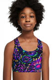 3 for $49! Midnight Glow Stella Seamless Racerback Sports Bra Crop Top - Kids - Pineapple Clothing
