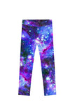 Milky-Way Lucy Purple Galaxy Print Cute Stretchy Leggings - Kids - Pineapple Clothing