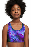 Milky-Way Stella Purple Seamless Racerback Sports Bra Crop Top - Kids - Pineapple Clothing
