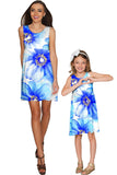 Aurora Sanibel Blue Floral Print Empire Dress - Girls - Pineapple Clothing