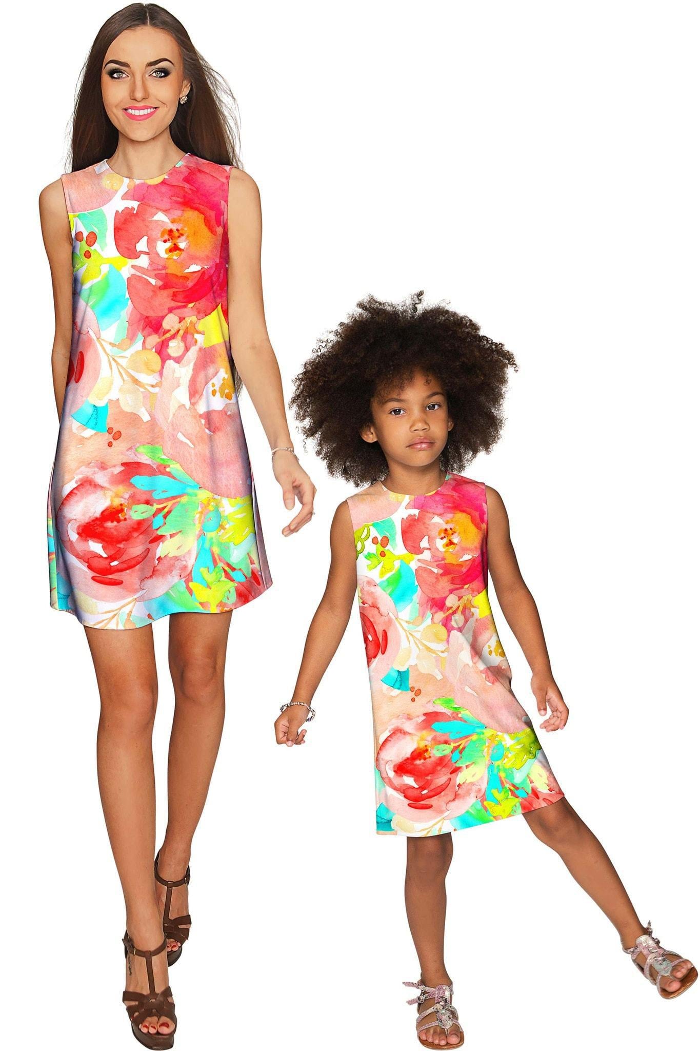 Good Idea Adele Shift Floral Mother and Daughter Dresses - Pineapple Clothing