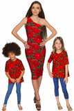 Hot Tango Sophia Red Floral Sleeved Party Dressy Top - Girls - Pineapple Clothing