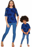 Blue Soulmate Sophia Elbow Sleeve Party Top - Mommy & Me - Pineapple Clothing