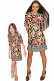Wild & Free Grace Floral Leopard Print Shift Dress - Women - Pineapple Clothing