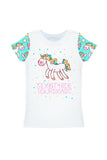 My Friend Unicorn Zoe White Cute Animal Print T-Shirt - Kids - Pineapple Clothing