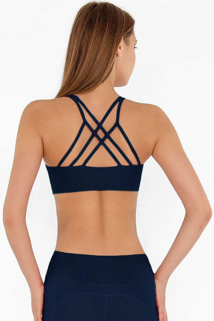 Everyday Yoga Women's Crop Top, Racer Back, Strappy Supportive Bras - Cool,  Breathable, Seamless - Black - X-Small at  Women's Clothing store