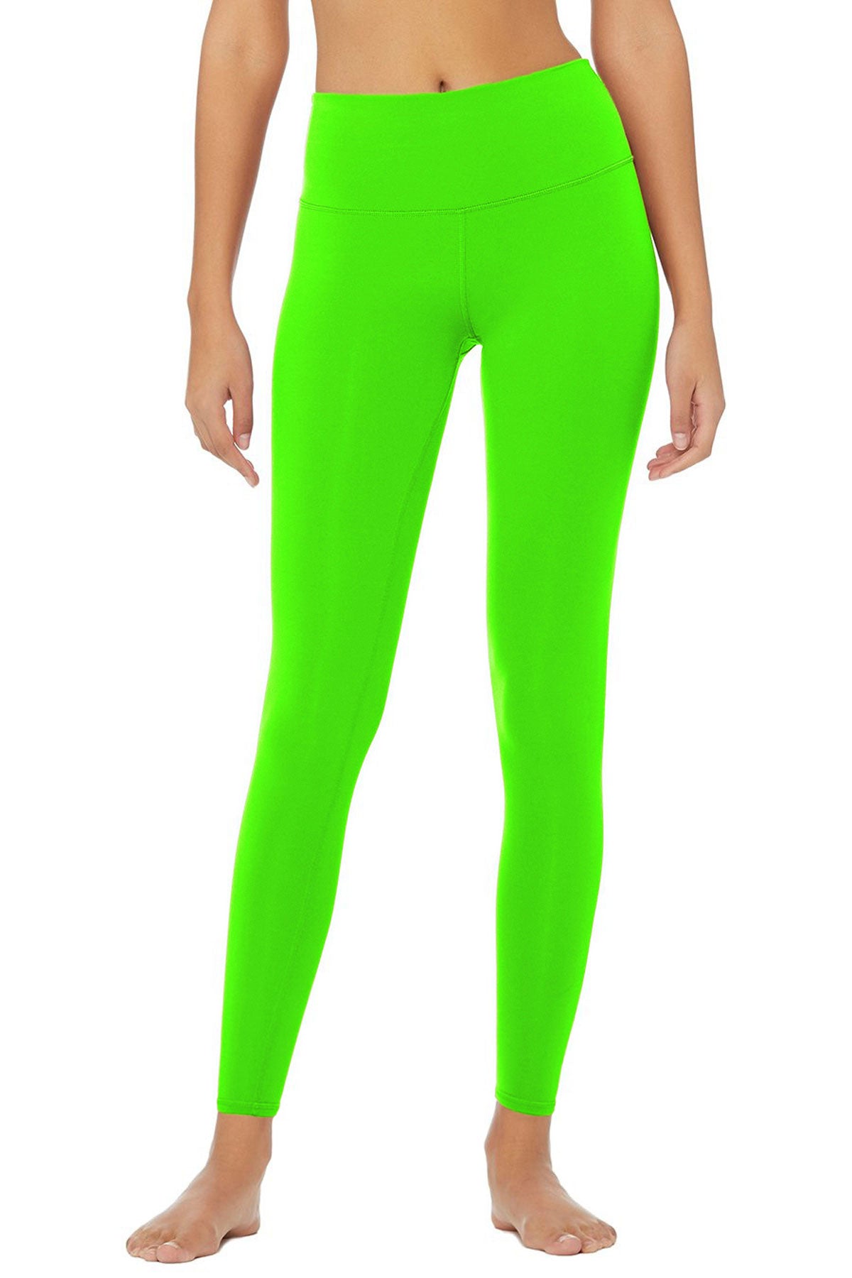 Neon Green UV 50+ Lime Lucy Performance Leggings Yoga Pants - Women - Pineapple Clothing