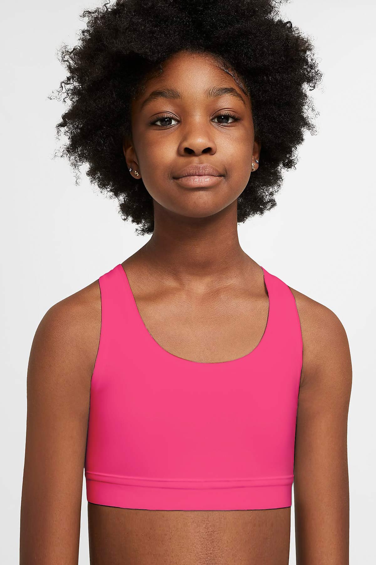Neon Pink UV 50+ Stella Seamless Racerback Sports Bra Crop Top - Kids - Pineapple Clothing