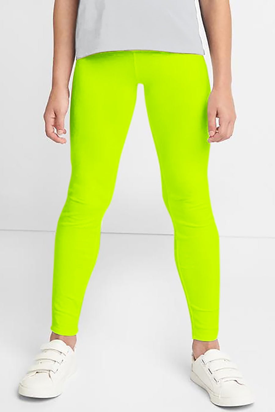 Neon Yellow UV 50+ Lucy Bright Cute Stretchy Leggings - Kids - Pineapple Clothing