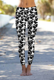 OMG! panda Lucy Black & White Animal Print Leggings Yoga Pants - Women - Pineapple Clothing