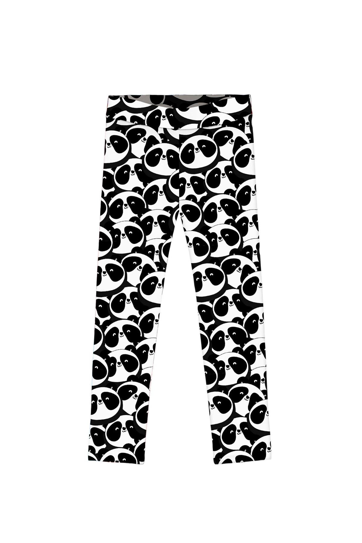 3 for $49! OMG! panda Lucy Black & White Cute Animal Printed Leggings - Kids - Pineapple Clothing