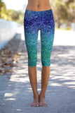 Ocean Drive Ellie Blue Performance Yoga Capri Leggings - Women - Pineapple Clothing