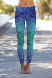 Ocean Drive Lucy Blue Printed Leggings Yoga Pants - Women - Pineapple Clothing