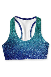 Ocean Drive Stella Blue Seamless Racerback Sport Yoga Bra - Women - Pineapple Clothing