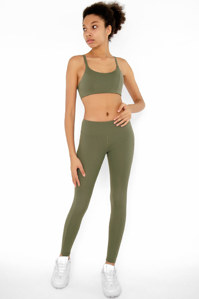 Buy Olive Green Women Stylish Cropped Legging Online – Twin Birds Store