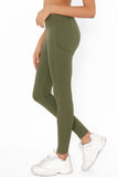 SEMI-ANNUAL SALE! Olive Khaki Green Cassi Side Pockets Workout Yoga Leggings - Women - Pineapple Clothing