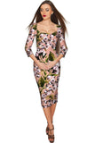 Ooh Darling Lili Elegant Classy Floral Midi Dress - Women - Pineapple Clothing
