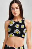 Oopsy Daisy Starla High Neck Padded Sporty Crop Top Sports Bra - Women - Pineapple Clothing
