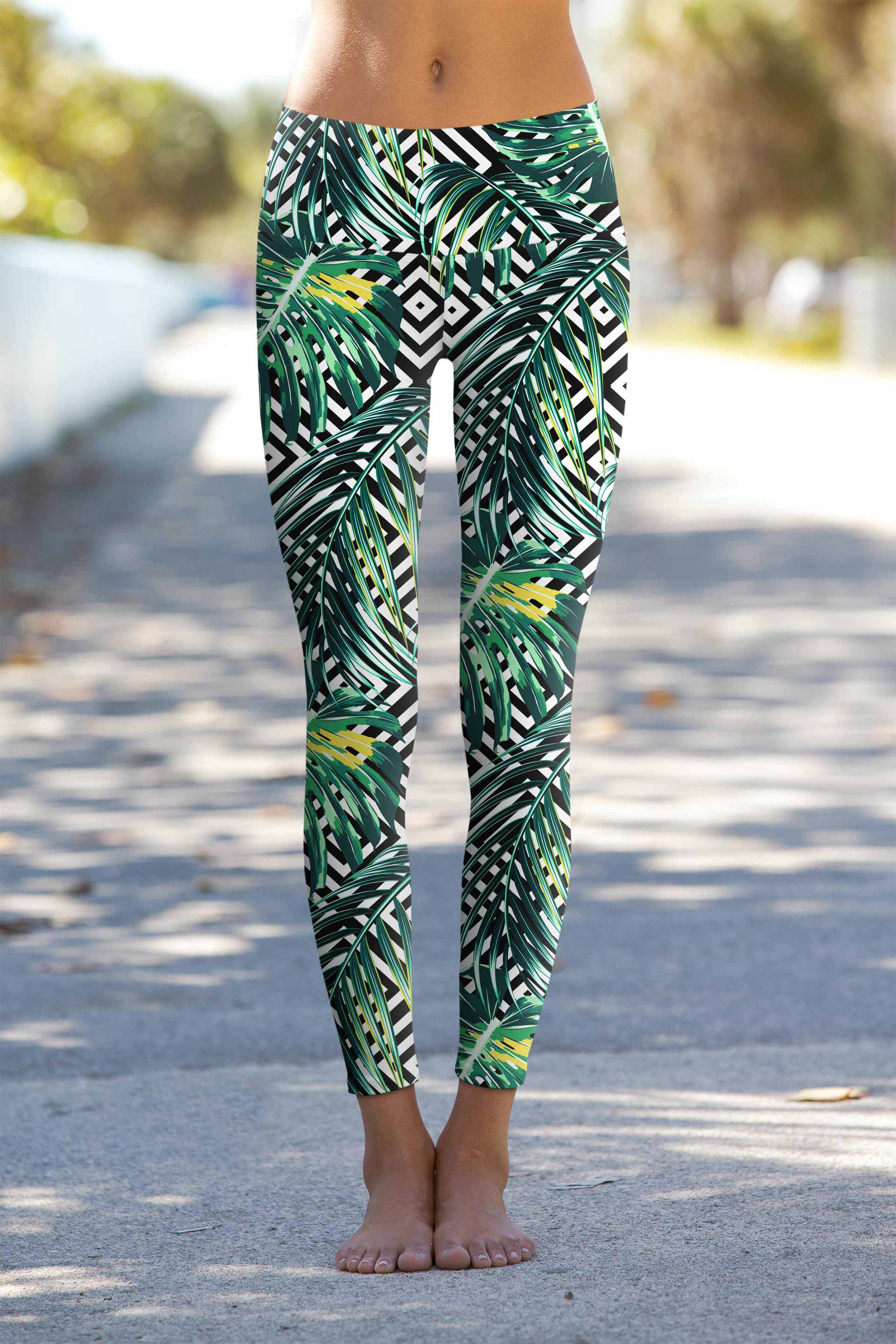 Palm Beach Lucy Printed Performance Yoga Leggings - Women - Pineapple Clothing