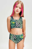 Palm Beach Claire Green Sporty Two Piece Swim Bikini Set - Girls - Pineapple Clothing