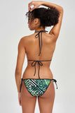 Palm Beach Linda Green Tropical String Side Tie Bikini Bottom - Women - Pineapple Clothing