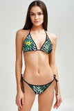 Palm Beach Linda Green Tropical String Side Tie Bikini Bottom - Women - Pineapple Clothing
