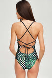 Palm Beach Nikki Crisscross Strappy Back One-Piece Swimsuit - Women - Pineapple Clothing