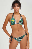 Palm Beach Sara Green Tropical Strappy Triangle Bikini Top - Women - Pineapple Clothing