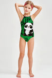 Pandastic Becky Green Animal Full Coverage One-Piece Swimsuit - Girls - Pineapple Clothing