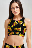 Pepperoni Starla High Neck Padded Sporty Crop Top Sports Bra - Women - Pineapple Clothing