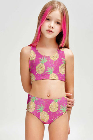 Wonder Nation Colorful Pineapple Bikini Bottoms US Girls Size 10/12; Tween;  Teen