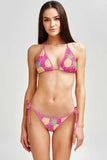 Piña Colada Lara Pink Pineapple Triangle String Bikini Top - Women - Pineapple Clothing