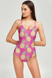 Piña Colada Pink Pineapple Print One-Piece Swimsuits - Mommy and Me - Pineapple Clothing