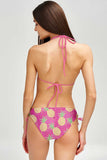 Piña Colada Sara Pink Pineapple Strappy Triangle Bikini Top - Women - Pineapple Clothing