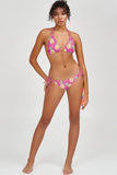 Piña Colada Sara Pink Pineapple Strappy Triangle Bikini Top - Women - Pineapple Clothing