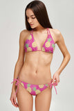 Piña Colada Sofia Pink Loop Tie Side Hipster Bikini Bottom - Women - Pineapple Clothing