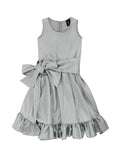 Silver Grey Fit & Flare Summer Party Little Princess Dress Flower Girl - Pineapple Clothing